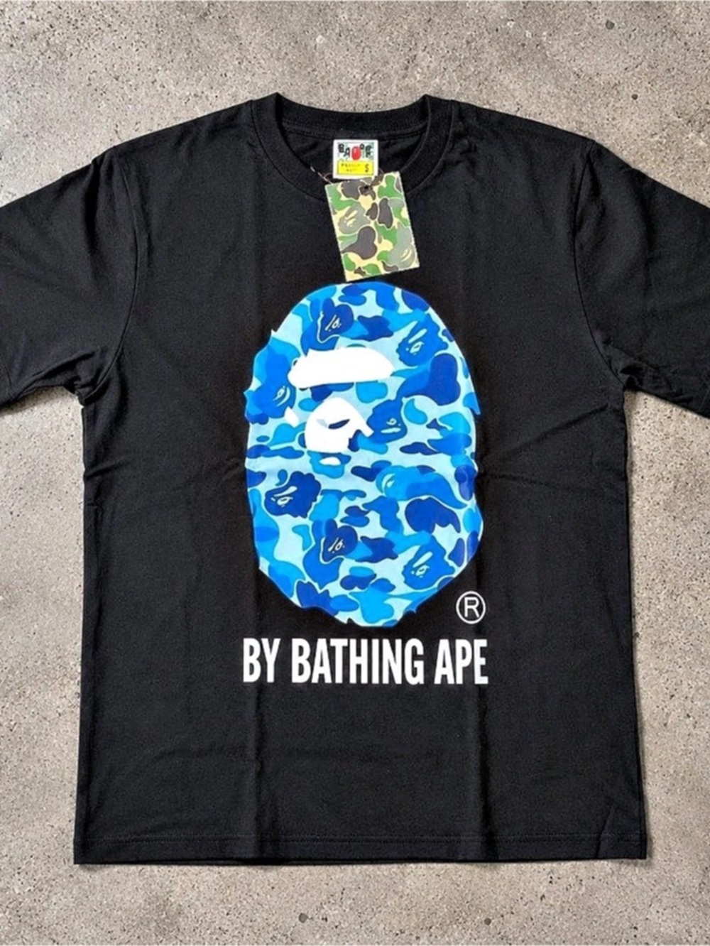 A Bathing Ape BAPE Color Camo By Bathing Tee Black/Blue Small